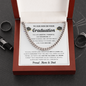Son Graduation Cuban Link Chain Necklace