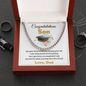 Congratulations Son Graduation Cuban Link Chain from Dad