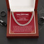 To My Valentine Cuban Link Chain Necklace