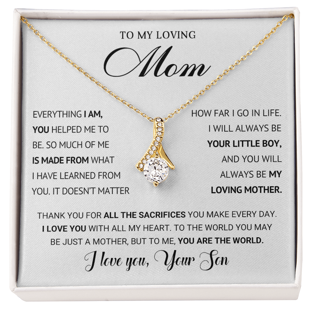 Mom You are my World Alluring Beauty Pendant Necklace