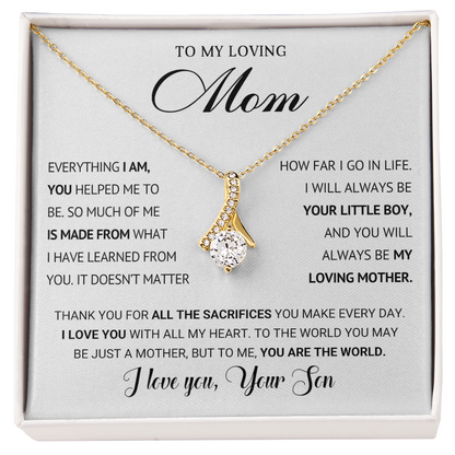 Mom You are my World Alluring Beauty Pendant Necklace