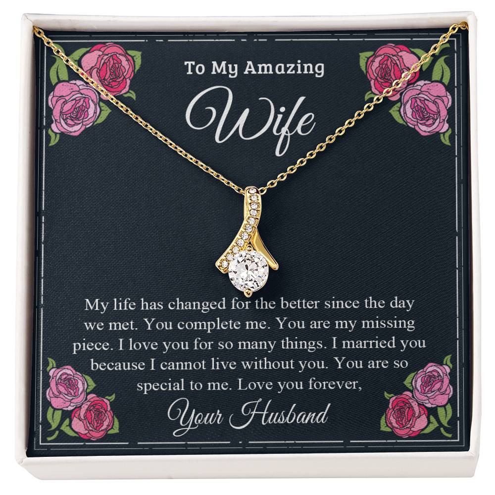 To My Amazing Wife Alluring Beauty Necklace