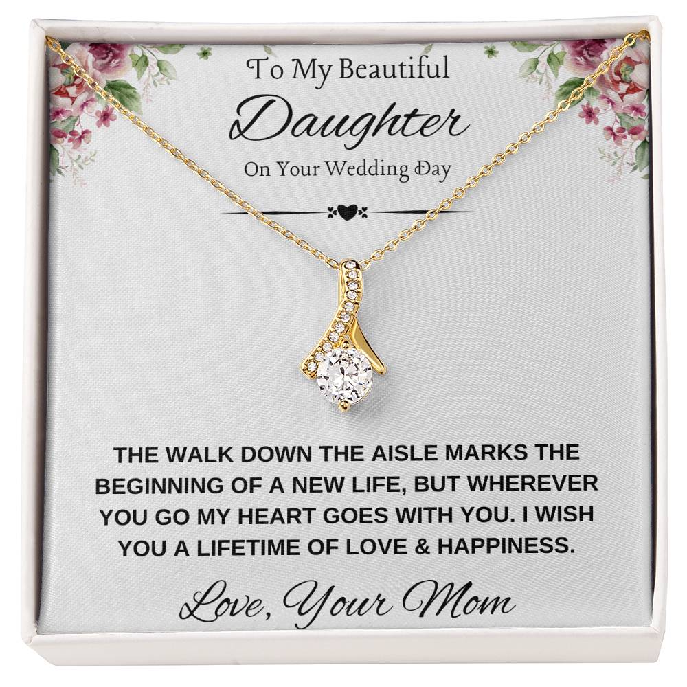 To My Daughter on Wedding Day Necklace