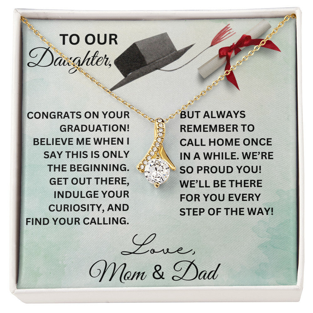 TO OUR DAUGHTER GRADUATION NECKLACE