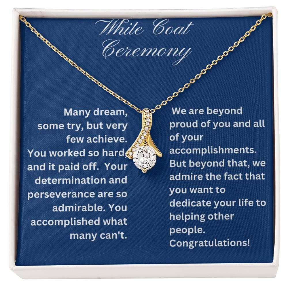 White Coat Ceremony Congratulations Gift Necklace for Her