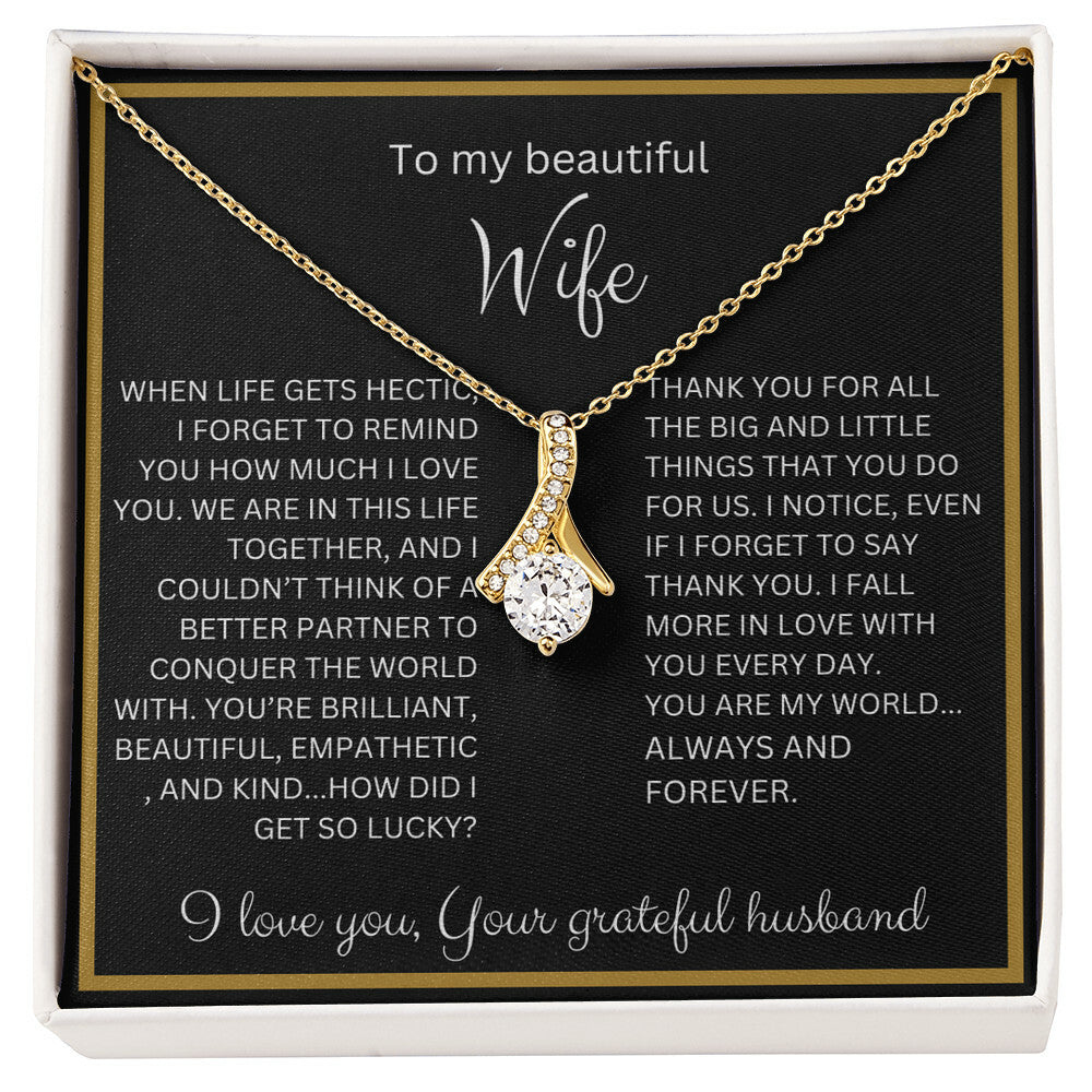 TO WIFE FROM GRATEFUL HUSBAND NECKLACE