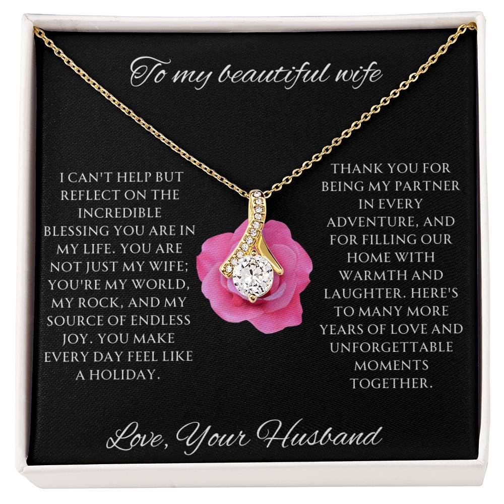 To My Beautiful Wife Alluring Beauty Necklace