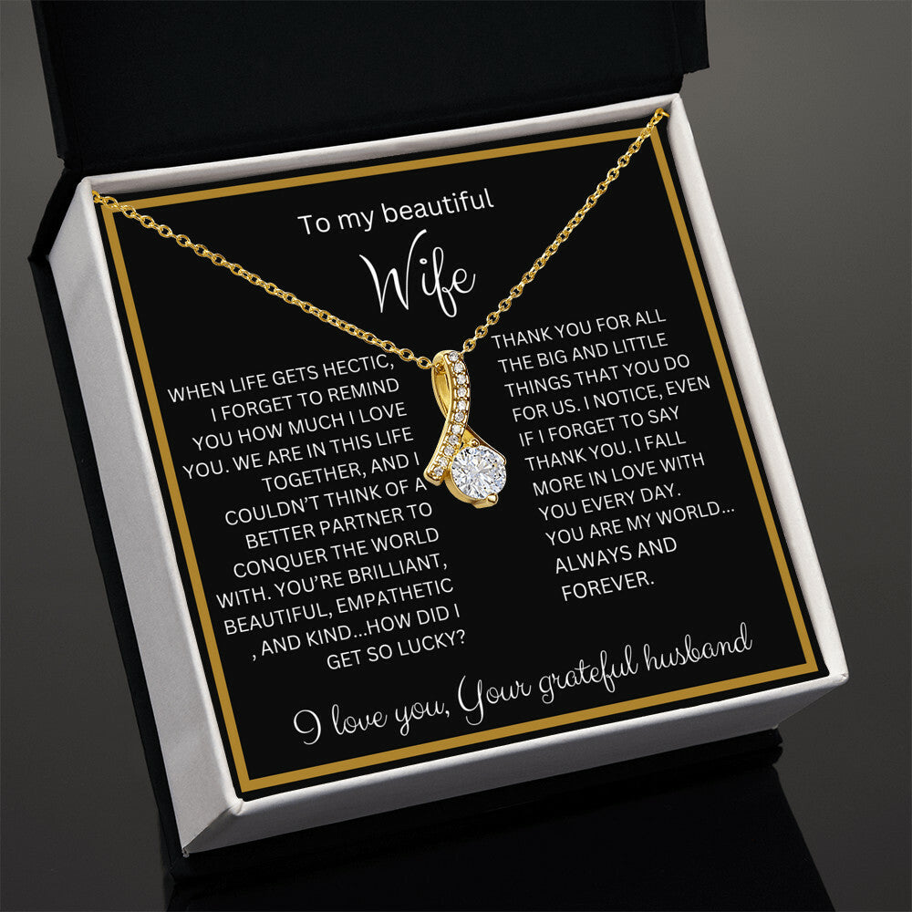 TO WIFE FROM GRATEFUL HUSBAND NECKLACE