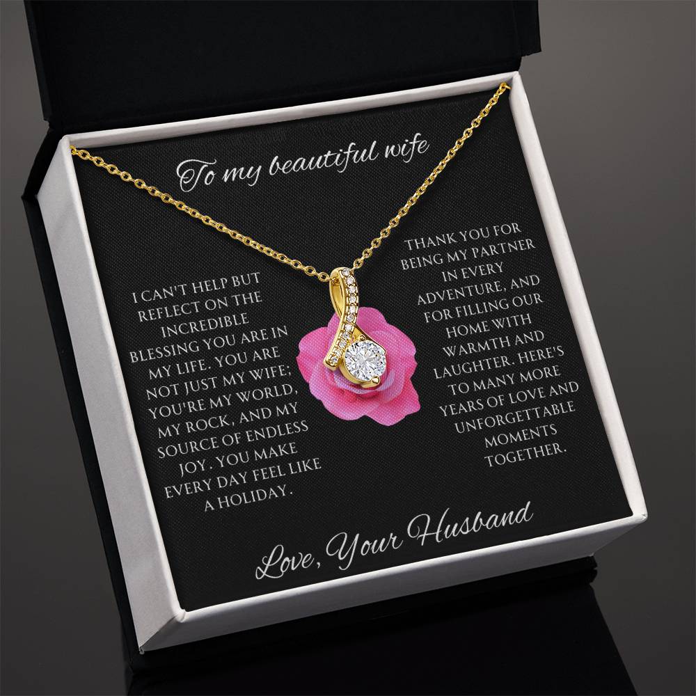 To My Beautiful Wife Alluring Beauty Necklace