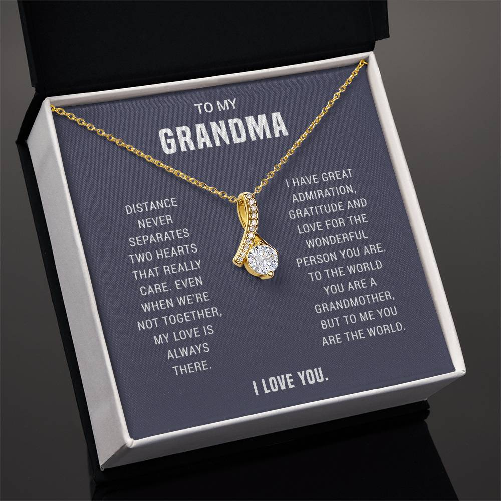 To My Grandma - I Love you - Alluring Beauty Necklace