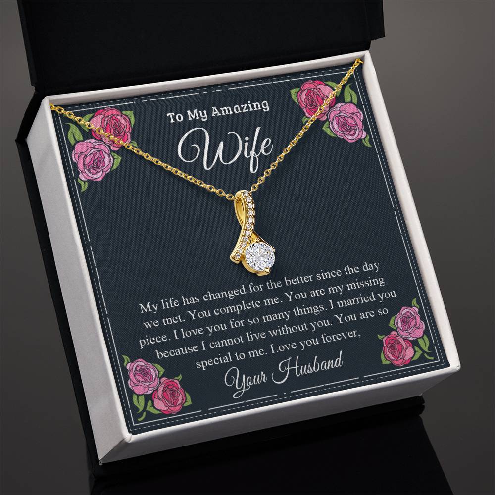 To My Amazing Wife Alluring Beauty Necklace