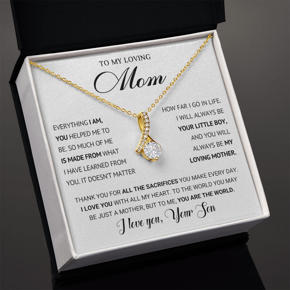 Mom You are my World Alluring Beauty Pendant Necklace