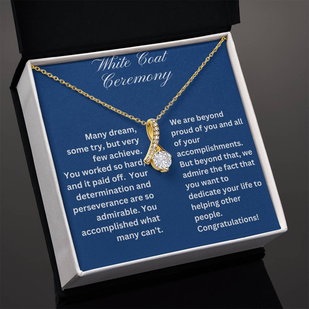 White Coat Ceremony Congratulations Gift Necklace for Her