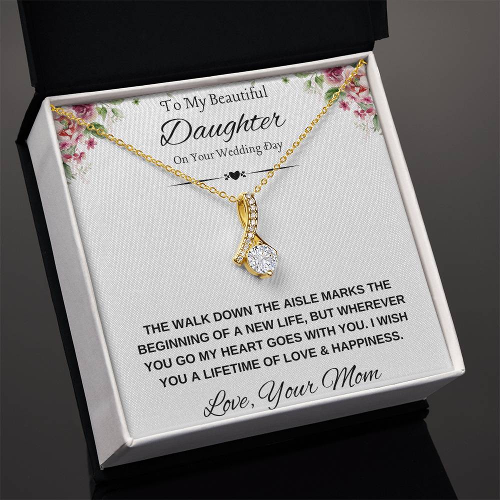 To My Daughter on Wedding Day Necklace