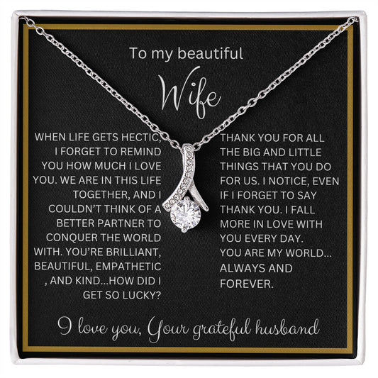 TO WIFE FROM GRATEFUL HUSBAND NECKLACE