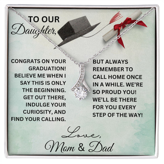 TO OUR DAUGHTER GRADUATION NECKLACE