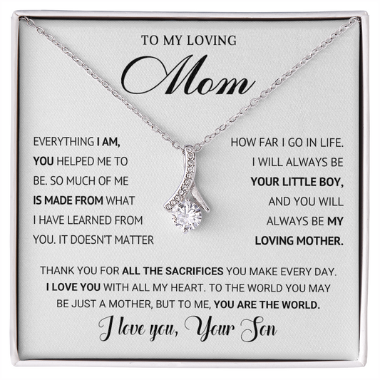 Mom You are my World Alluring Beauty Pendant Necklace