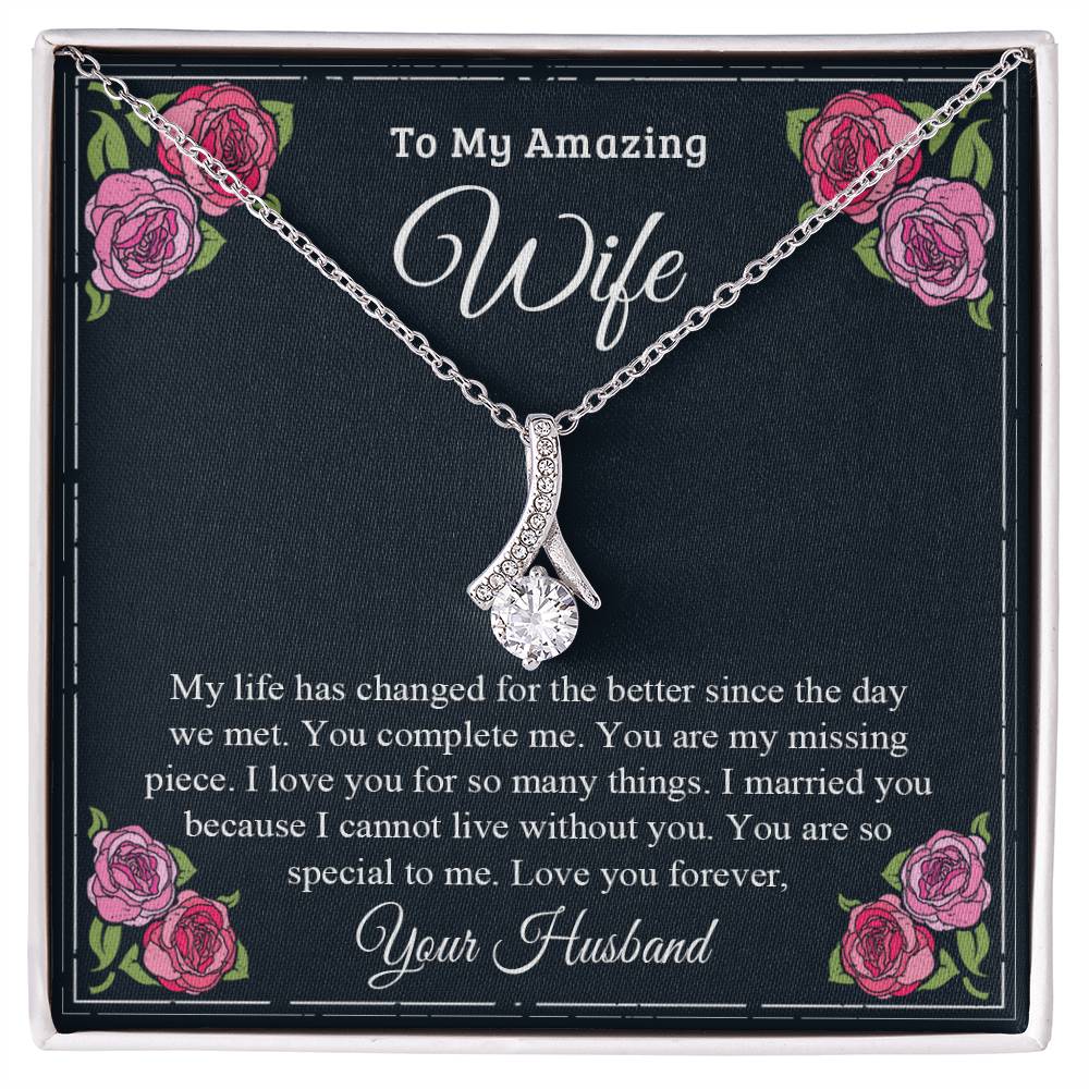 To My Amazing Wife Alluring Beauty Necklace