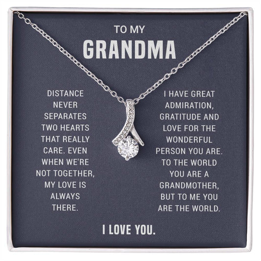 To My Grandma - I Love you - Alluring Beauty Necklace