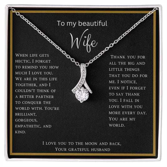 To My Beautiful Wife Necklace