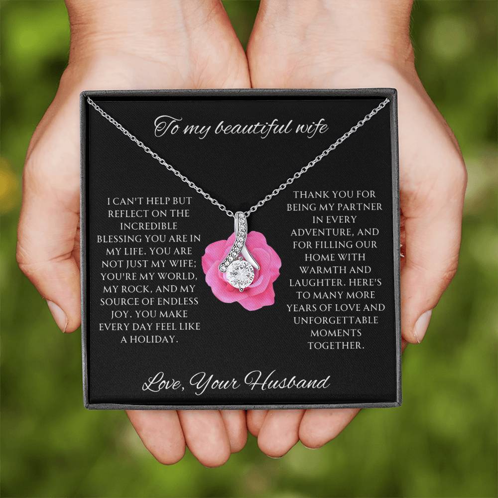 To My Beautiful Wife Alluring Beauty Necklace