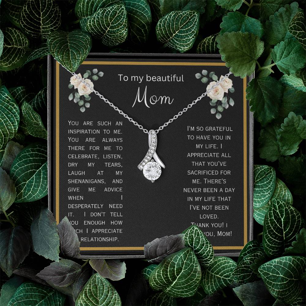 To My Beautiful Mom Necklace