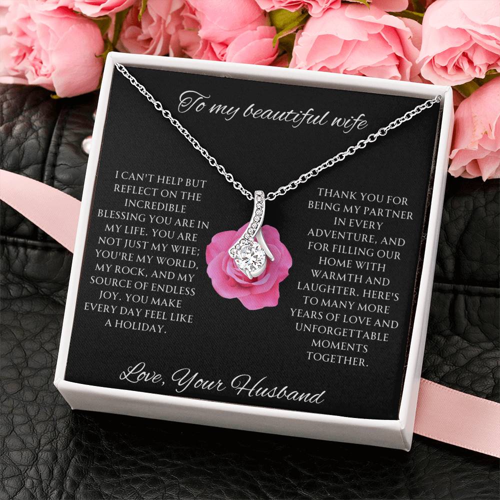 To My Beautiful Wife Alluring Beauty Necklace