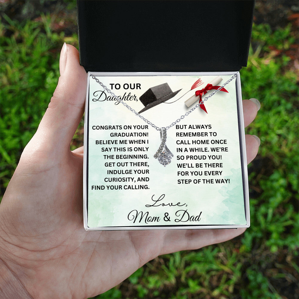 TO OUR DAUGHTER GRADUATION NECKLACE