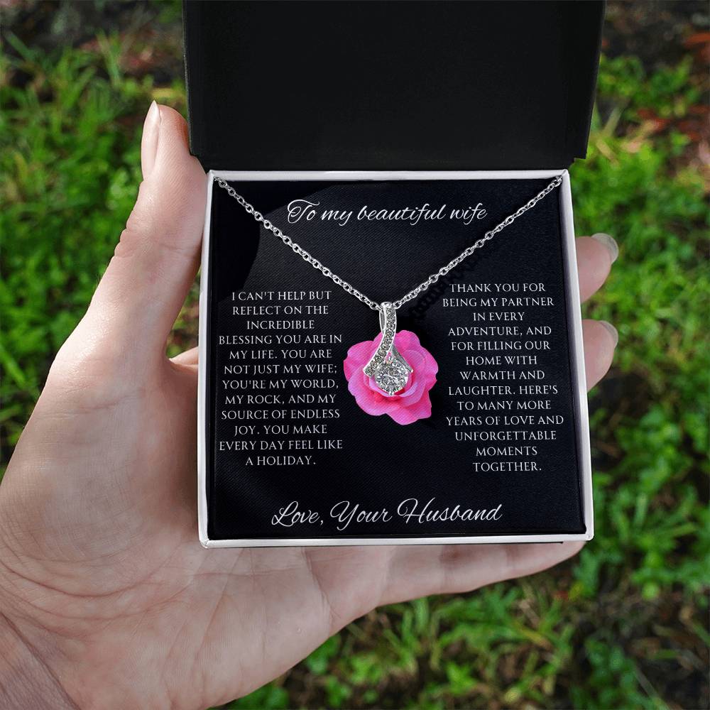 To My Beautiful Wife Alluring Beauty Necklace