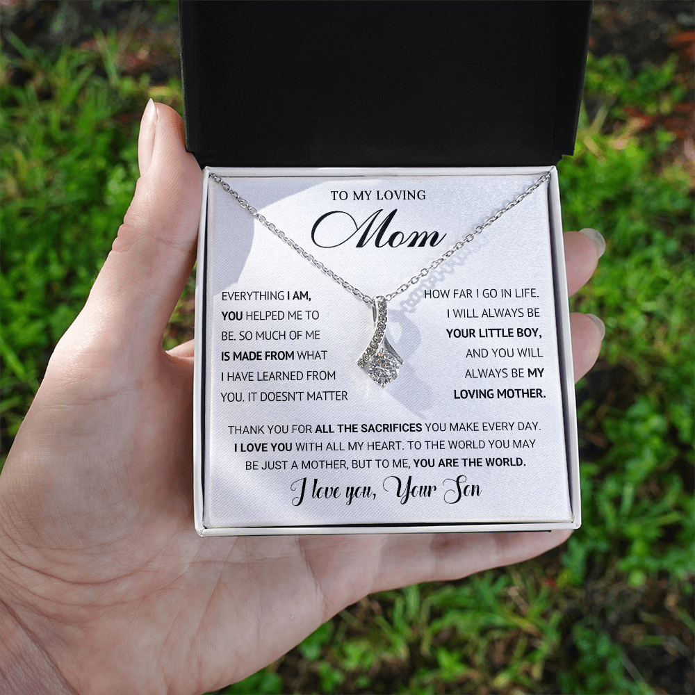 Mom You are my World Alluring Beauty Pendant Necklace