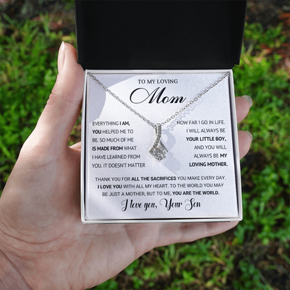 Mom You are my World Alluring Beauty Pendant Necklace