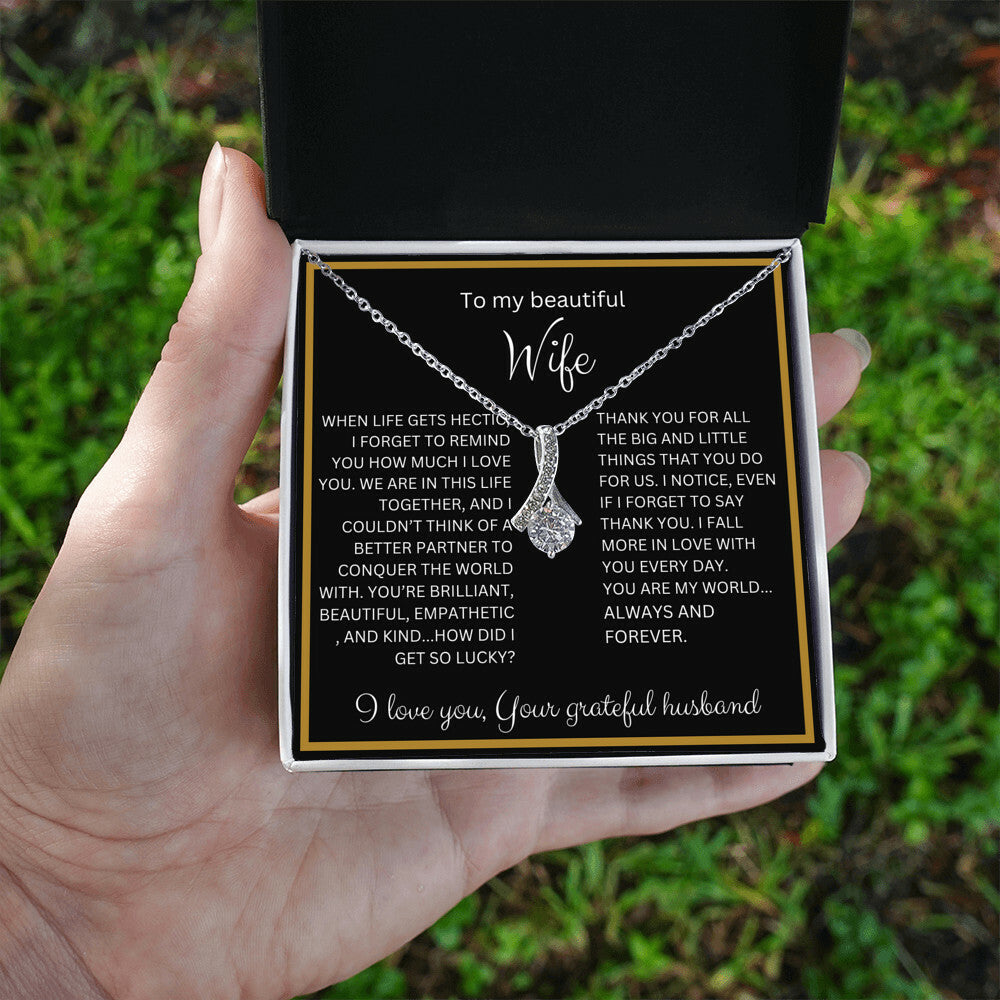 TO WIFE FROM GRATEFUL HUSBAND NECKLACE