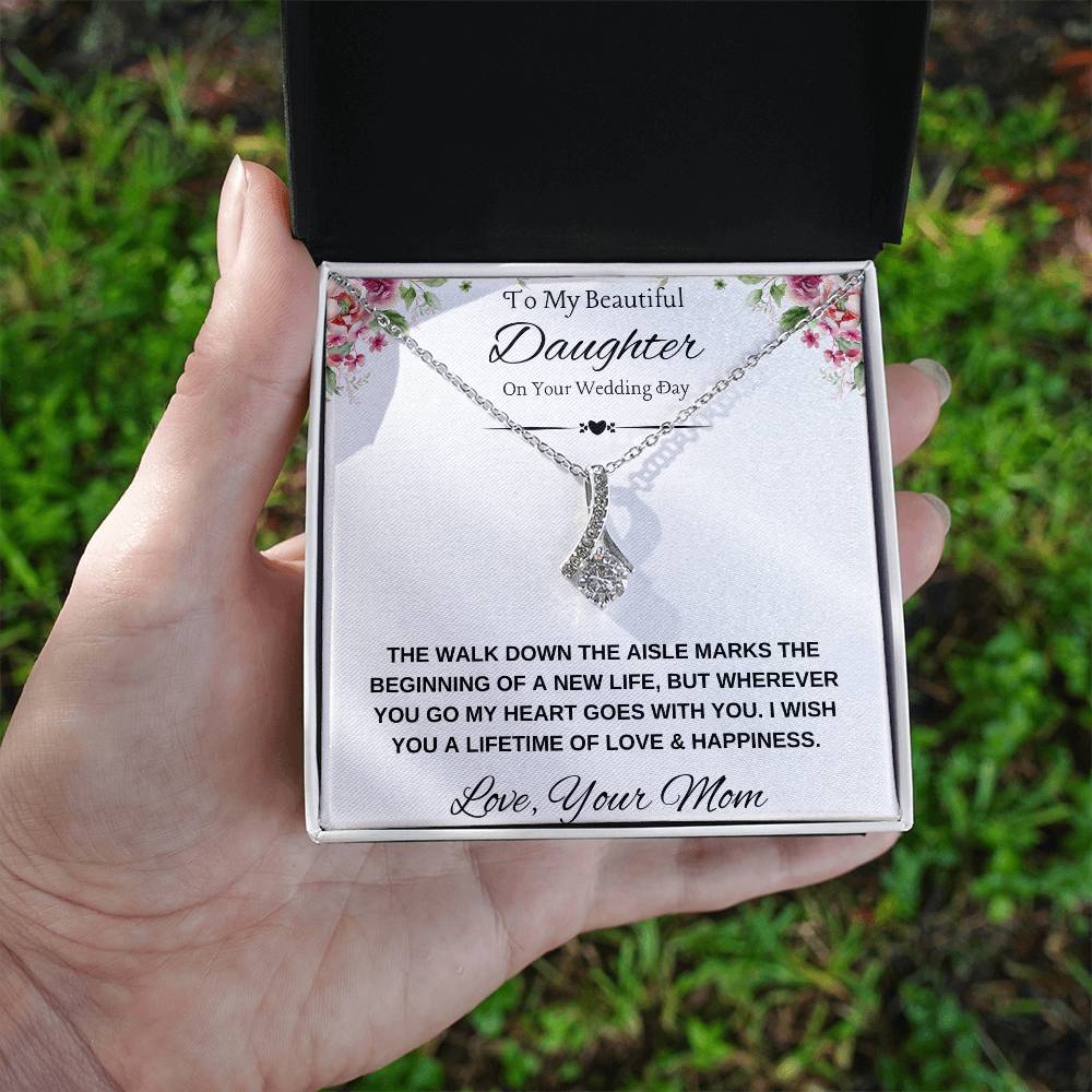 To My Daughter on Wedding Day Necklace