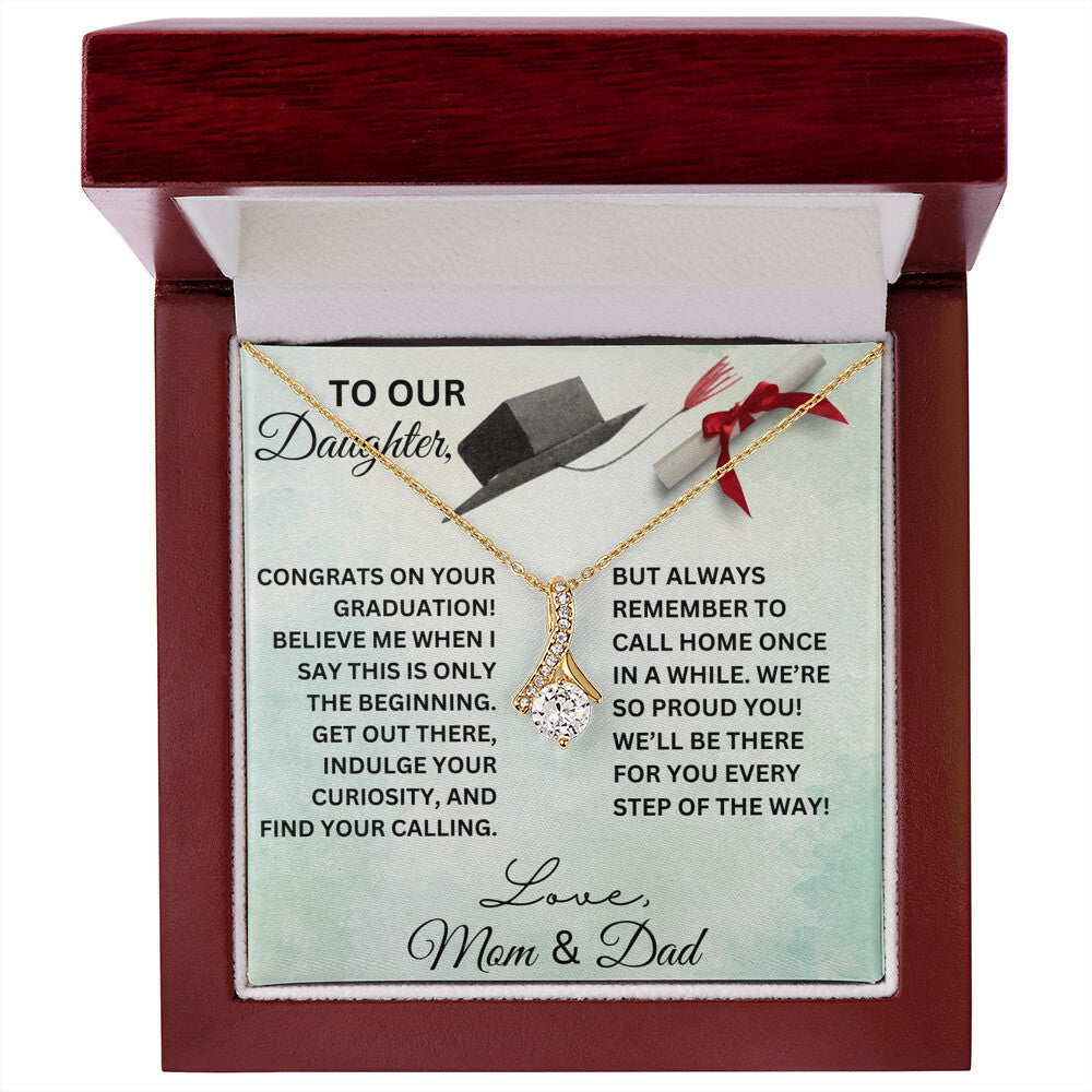 TO OUR DAUGHTER GRADUATION NECKLACE