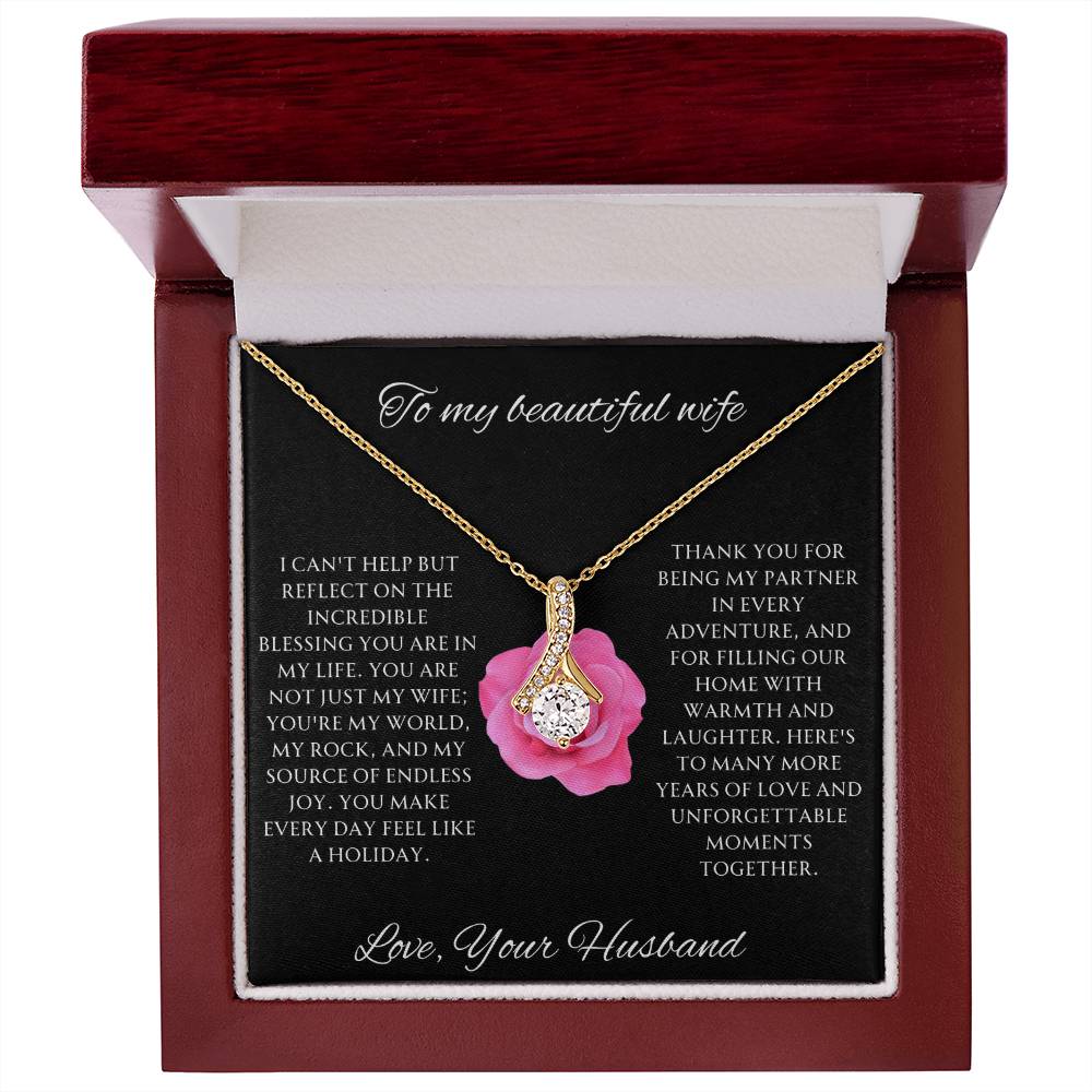 To My Beautiful Wife Alluring Beauty Necklace