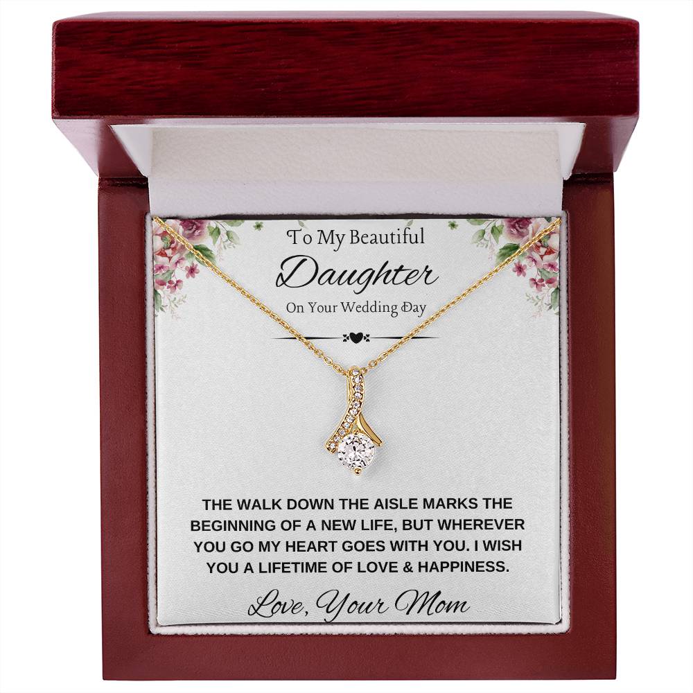 To My Daughter on Wedding Day Necklace