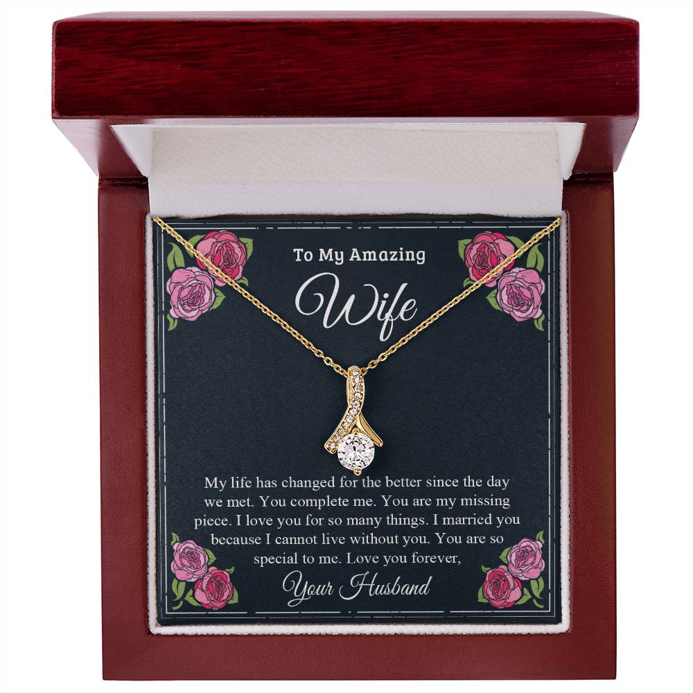 To My Amazing Wife Alluring Beauty Necklace