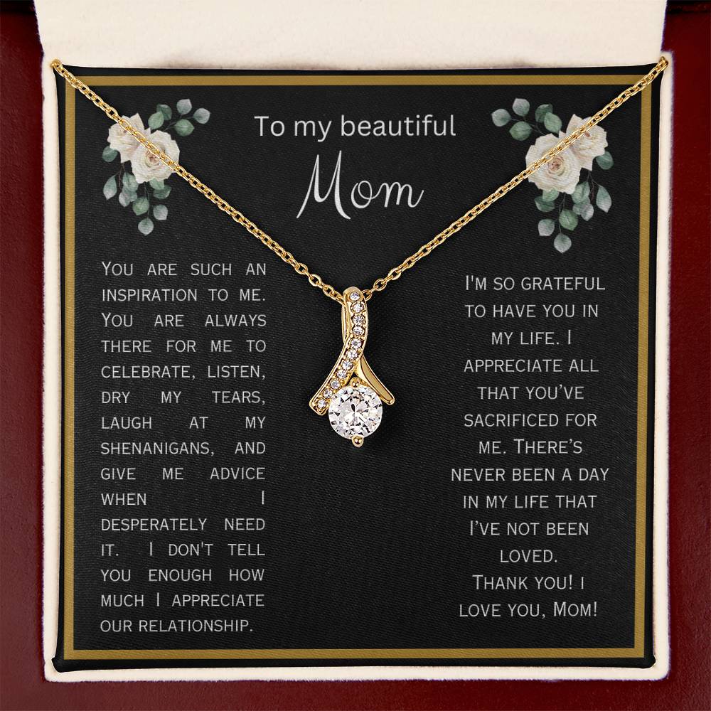 To My Beautiful Mom Necklace