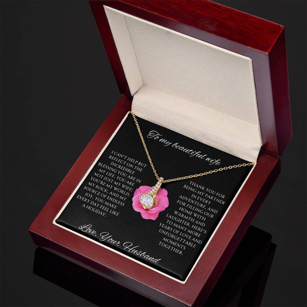 To My Beautiful Wife Alluring Beauty Necklace