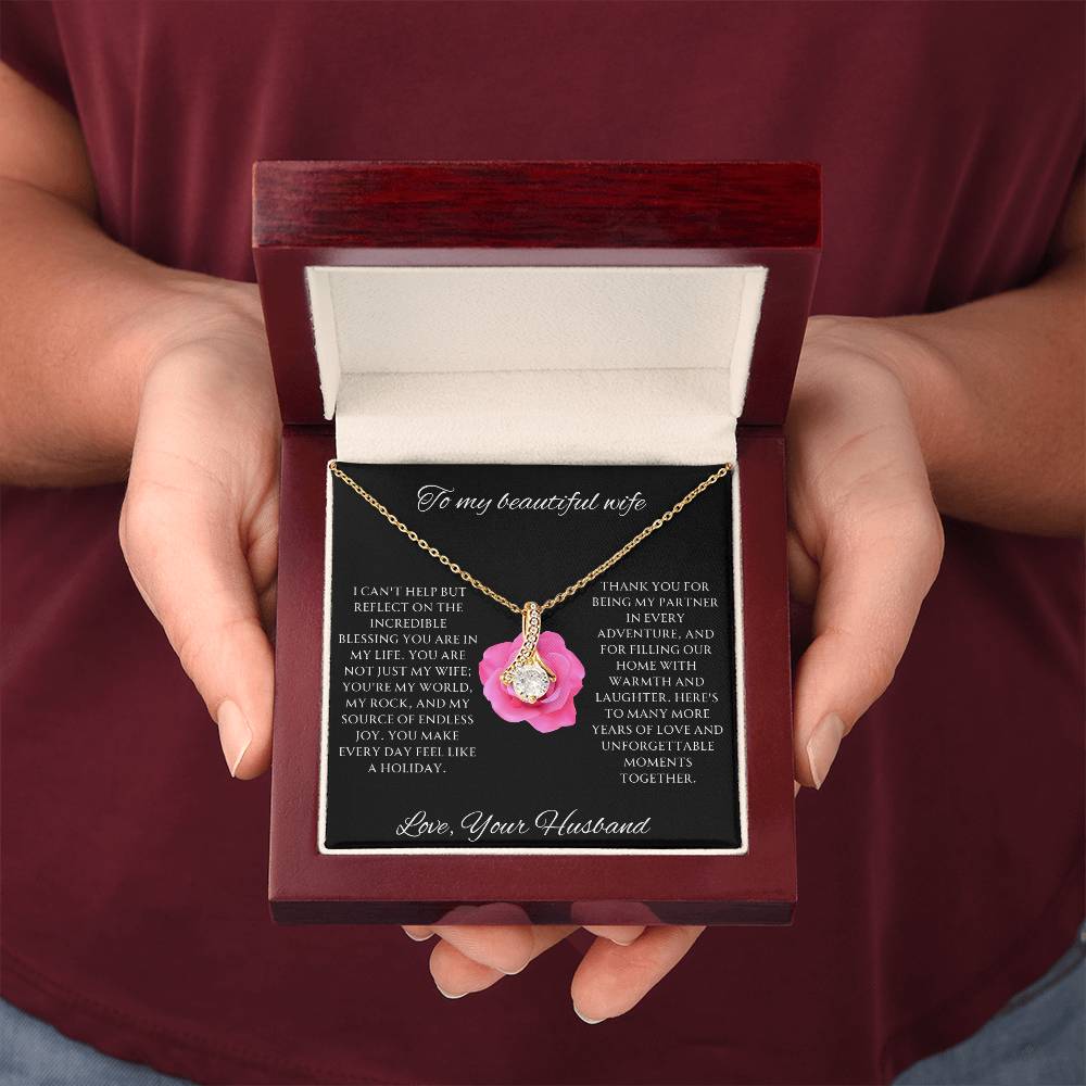 To My Beautiful Wife Alluring Beauty Necklace