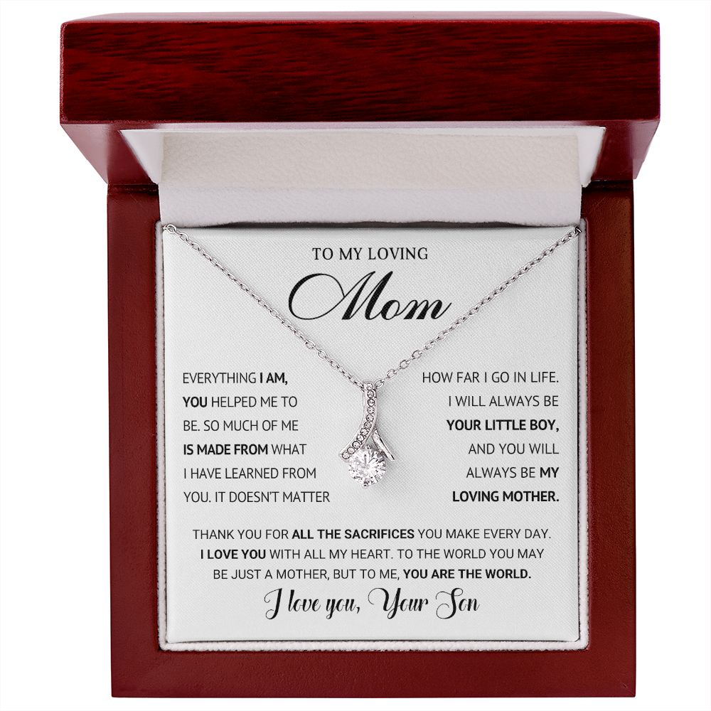 Mom You are my World Alluring Beauty Pendant Necklace
