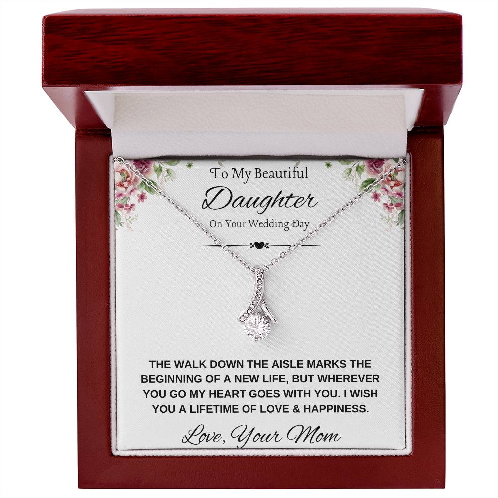 To My Daughter on Wedding Day Necklace