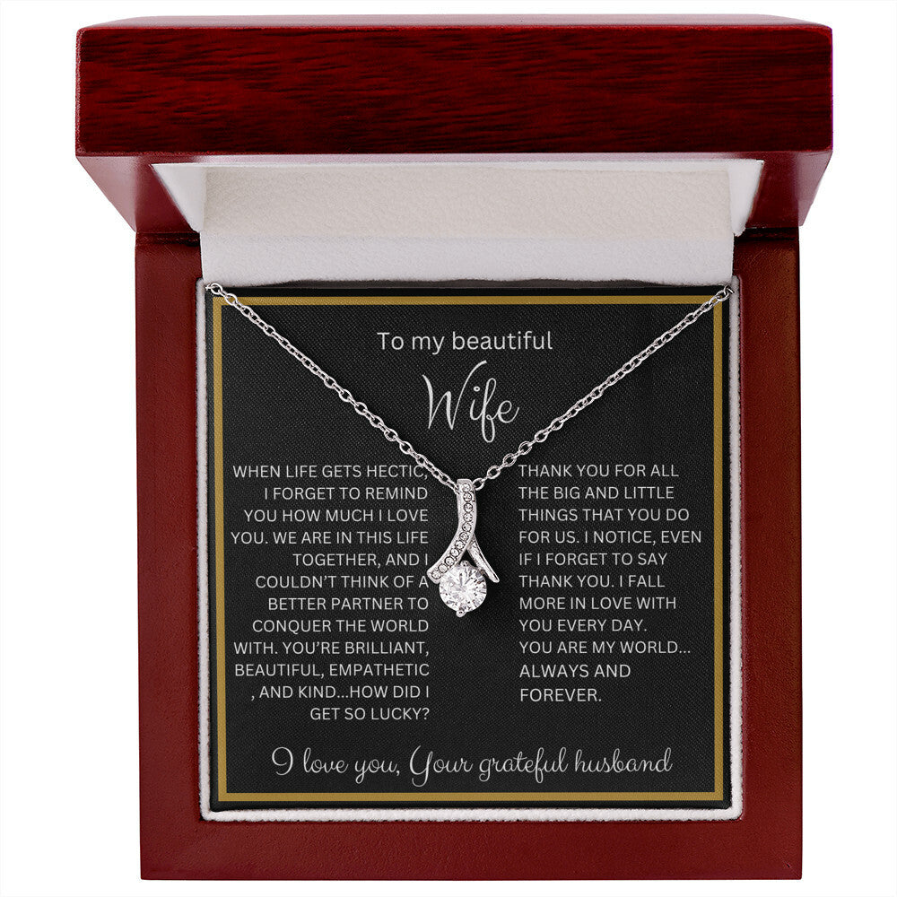 TO WIFE FROM GRATEFUL HUSBAND NECKLACE