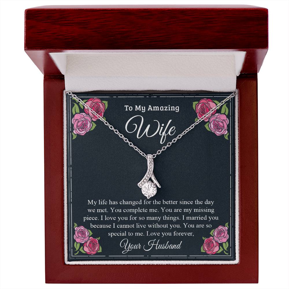 To My Amazing Wife Alluring Beauty Necklace