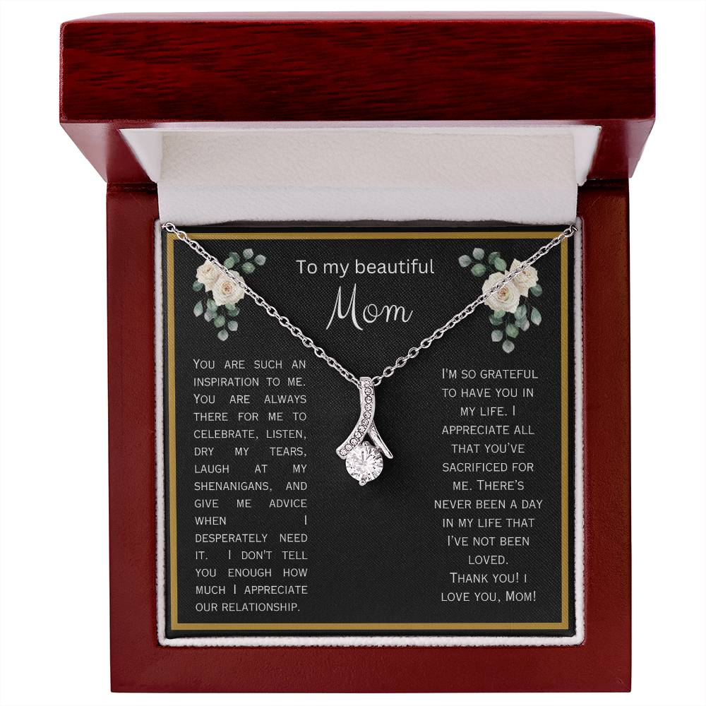 To My Beautiful Mom Necklace