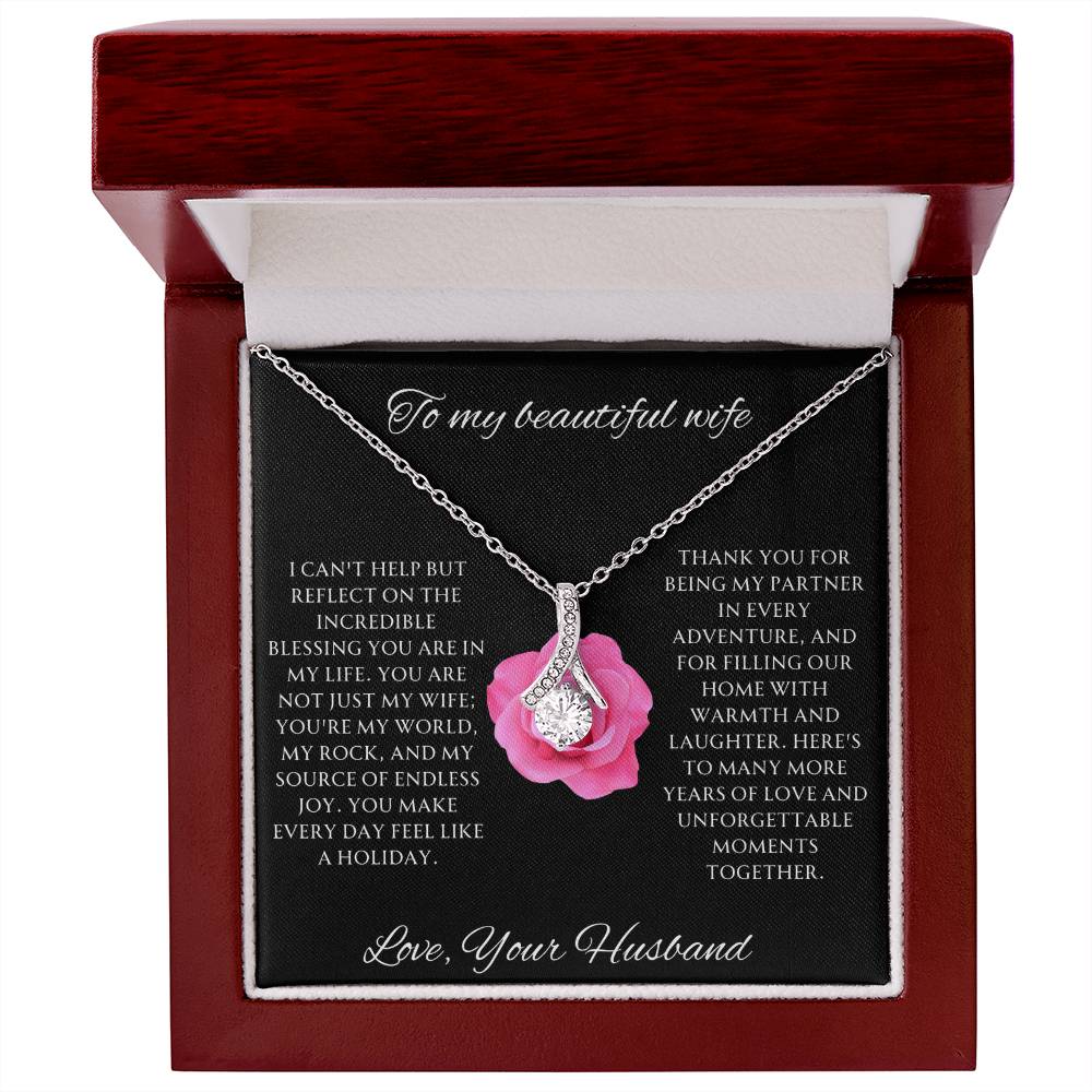 To My Beautiful Wife Alluring Beauty Necklace