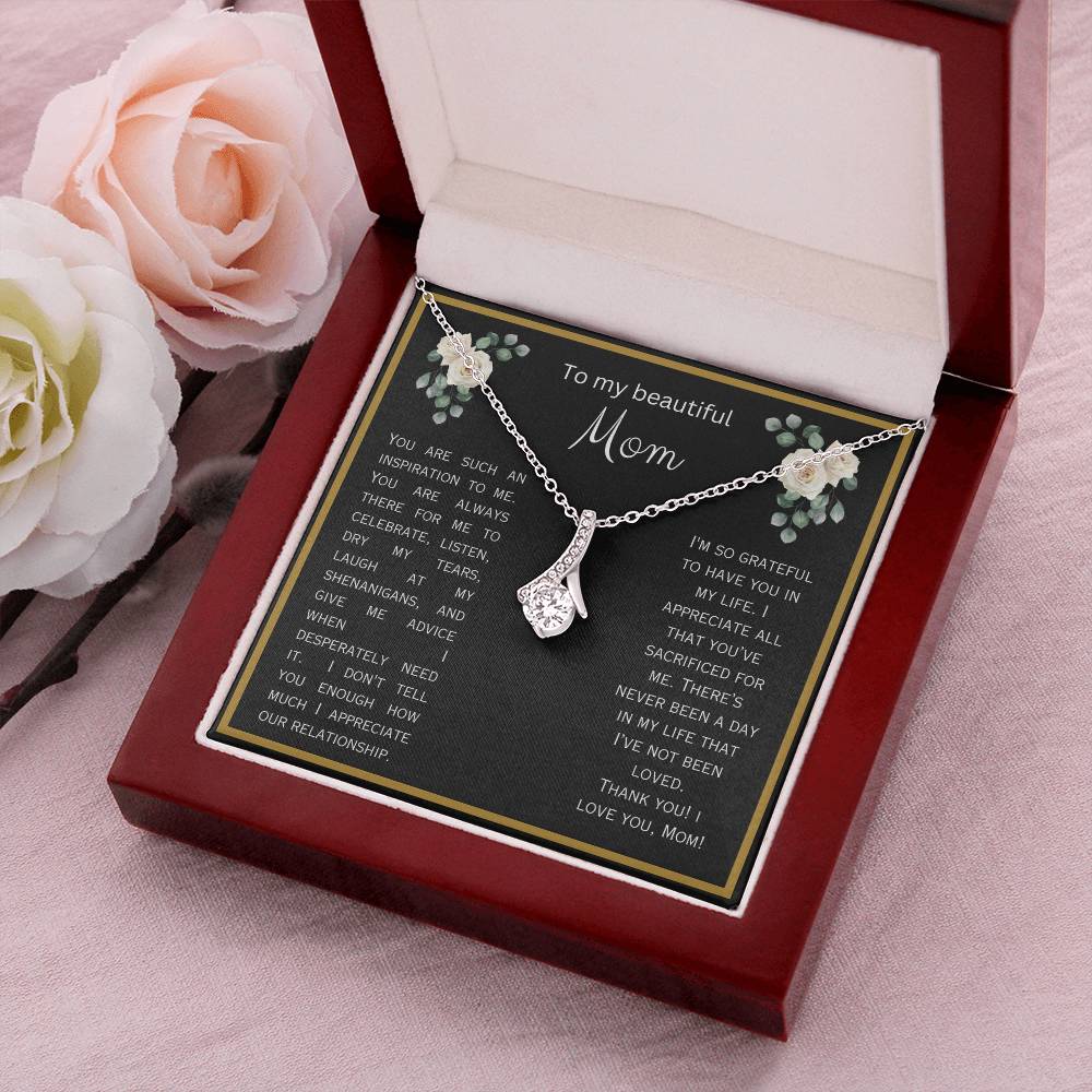 To My Beautiful Mom Necklace