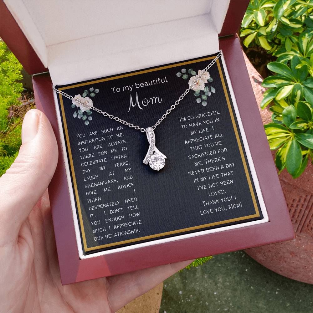 To My Beautiful Mom Necklace