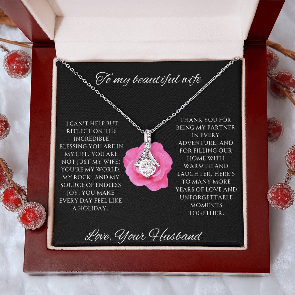 To My Beautiful Wife Alluring Beauty Necklace