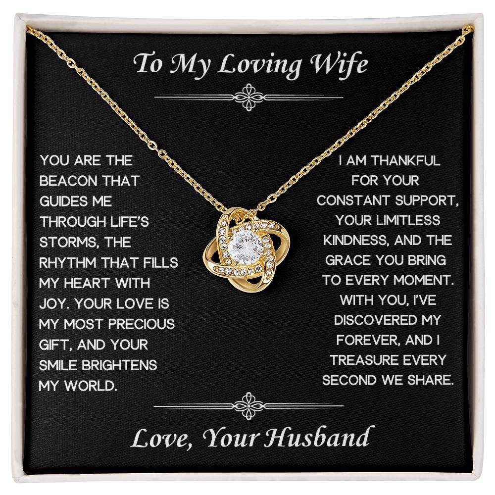 To My Loving Wife Love Knot Necklace